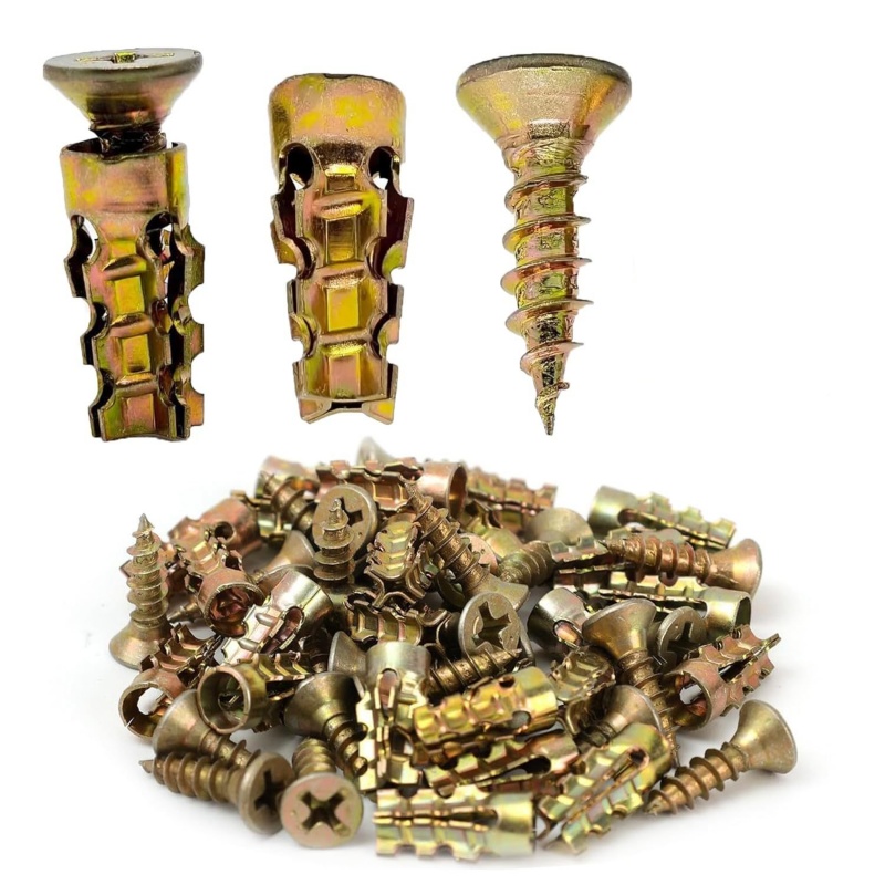 Drywall Anchor Screw - 50/100PC 스톤 익스팬션 스크류 셀프 태핑