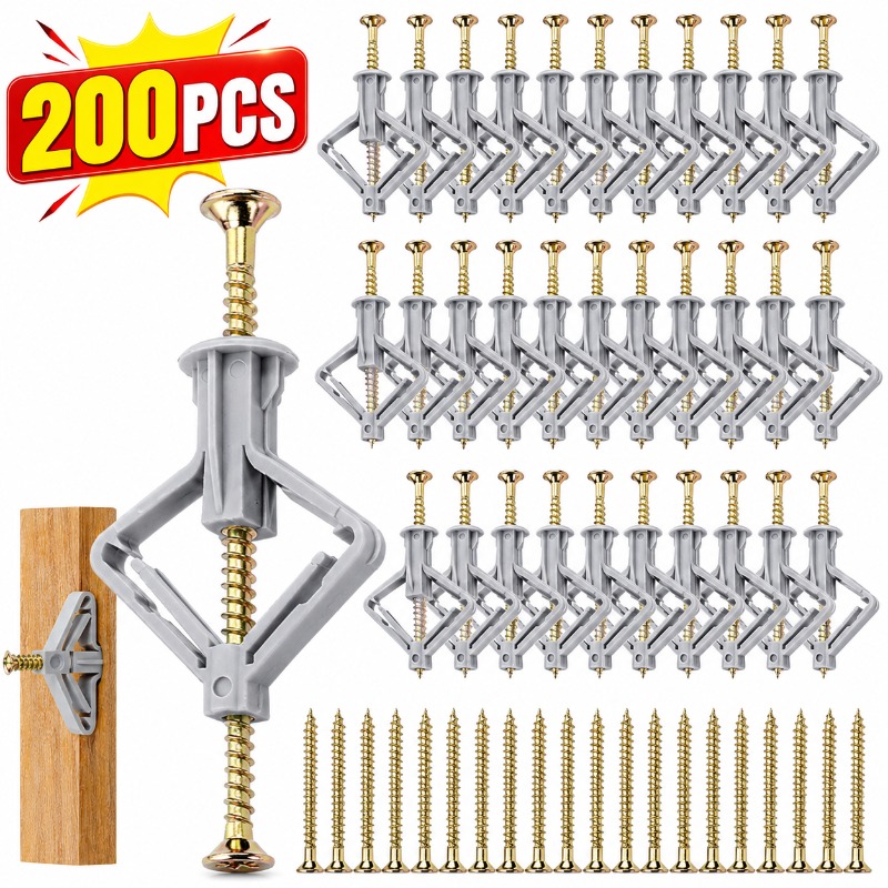 Drywall Anchor Screw - 20-200개입 항공기 확장 플러그 건식벽 앵커