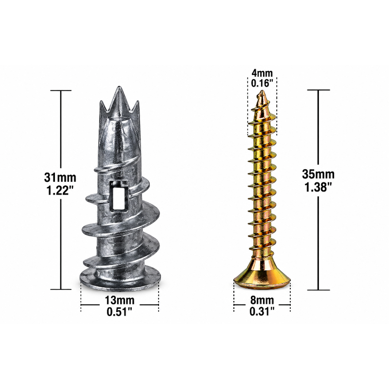 10개 단일 포인트 아연 합금 퀵 드라이월 앵커13×3 - Drywall Anchor Screw 리뷰 및 가격