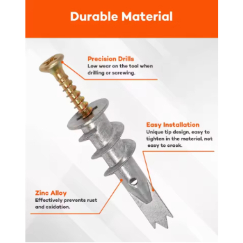10개 단일 포인트 아연 합금 퀵 드라이월 앵커13×3 - Drywall Anchor Screw 리뷰 및 가격